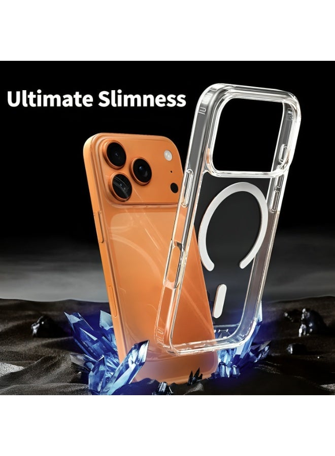 جراب شفاف متوافق مع MagSafe لهاتف iPhone 17 Pro Max – مقاوم للصدمات، حماية من السقوط، مضاد للاصفرار، غطاء شفاف - Image 3